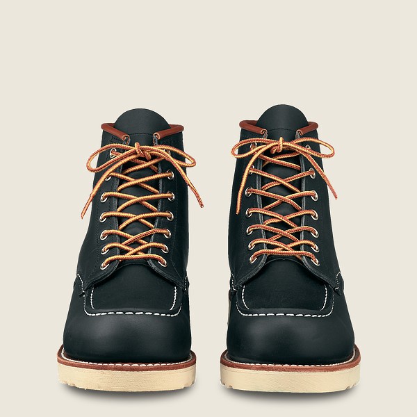 Mens Red Wing Classic Moc - 6-inch Portage Leather - Heritage Boots Navy - YVC316598